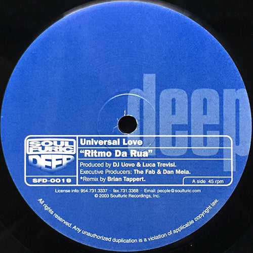 UNIVERSAL LOVE // RITMO DA RUA (BRIAN TAPPERT REMIXES) (2VER)