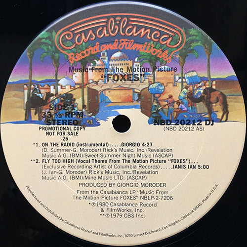GIORGIO MORODER / (DONNA SUMMER) / (JANIS IAN) / ANGEL // ON THE RADIO (INST) (4:27) / FLY TOO HIGH (INST) (5:00) / HOLLYWOOD DREAMS (INST) (4:38) / 20TH CENTURY FOXES (5:24)