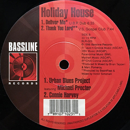 V.A. (TRACY BRATHWAITE / URBAN BLUES PROJECT feat. MICHAEL PROCTOR / CONNIE HARVEY) // HOLIDAY HOUSE (EP) inc. OH HAPPY DAYS (2VER) / DELIVER ME / THANK YOU LORD