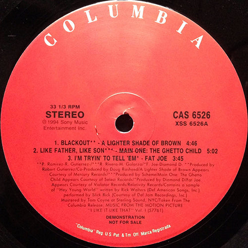 V.A. (LIGHTER SHADE OF BROWN / MAIN ONE: THE GIFTED CHILD / FAT JOE / SHABBAKAN / CYPRESS HILL) // I LIKE IT LIKE THAT (SAMPLER) inc. BLACKOUT / LIKE FATHER, LIKE SON / I'M TRYIN' TO TELL 'EM / BRINQUEN SALTEN / LATIN LINGO (BLACKOUT REMIX)