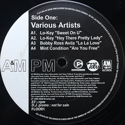 V.A. (LO-KEY / BOBBY ROSS AVILA / MINT CONDITION / IZZY REAL / II CLOSE / INTELLIGENT HOODLUM) // U.S. SAMPLER (EP) inc. SWEET ON U / HEY THERE PRETTY LADY / LA LA LOVE / ARE YOU FREE / IS HE REAL / SO WHAT / CALL ME UP / THE POSSE