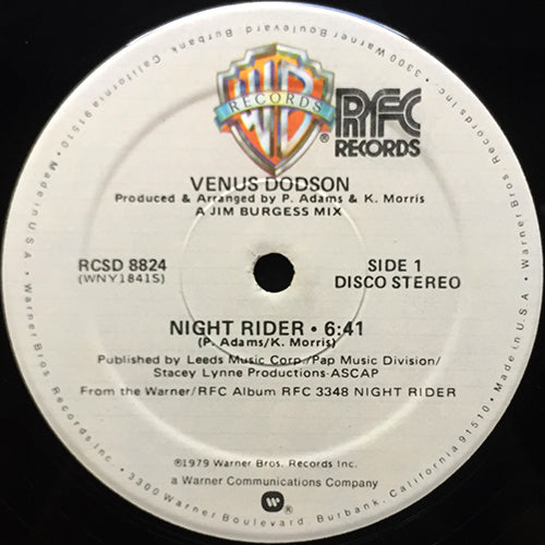 VENUS DODSON // NIGHT RIDER (6:41) / WHERE ARE WE HEADED (4:12)