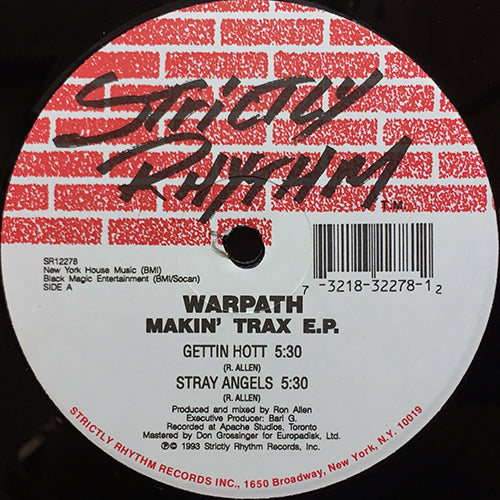 WARPATH // MAKIN' TRAX (EP) inc. GETTIN HOTT / STRAY ANGELS / KEEP THE FIRES BURNIN / I BELIEVE