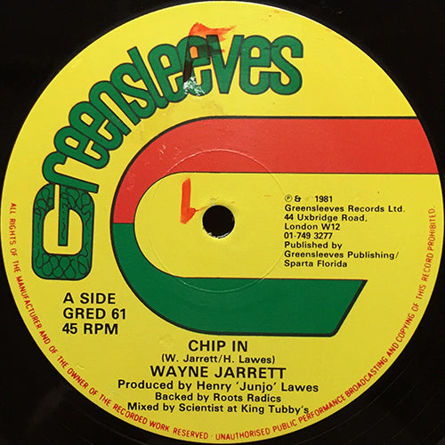 WAYNE JARRETT // CHIP IN / YOU WERE ON MY MIND