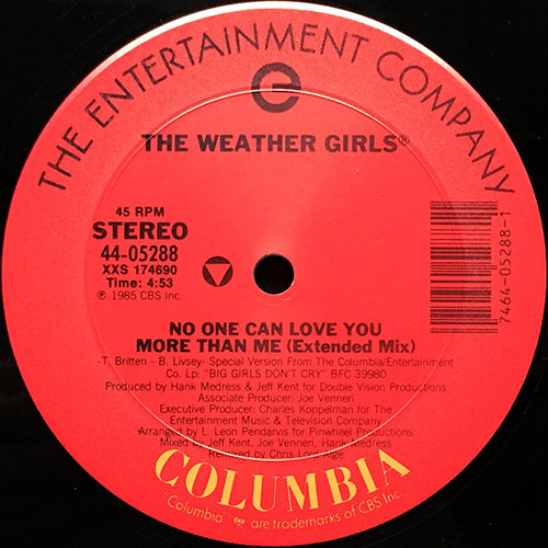 WEATHER GIRLS // NO ONE CAN LOVE YOU MORE THAN ME (EXTENDED MIX) (4:53) / (SINGLE VERSION) (3:35)