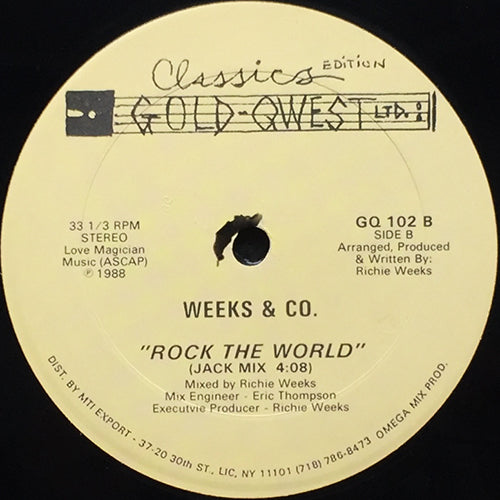 WEEKS AND CO. // HOUSE THE WORLD (MEGA MIX) (7:32) / (MICRO MIX) (1:32) / ROCK YOUR WORLD (JACK MIX) (4:08)