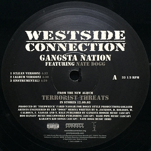 WESTSIDE CONNECTION feat. NATE DOGG // GANGSTA NATION (3VER) / GET IGNIT (3VER)