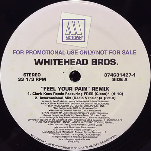WHITEHEAD BROS. // FEEL YOUR PAIN (REMIX & ORIGINAL) (4VER)