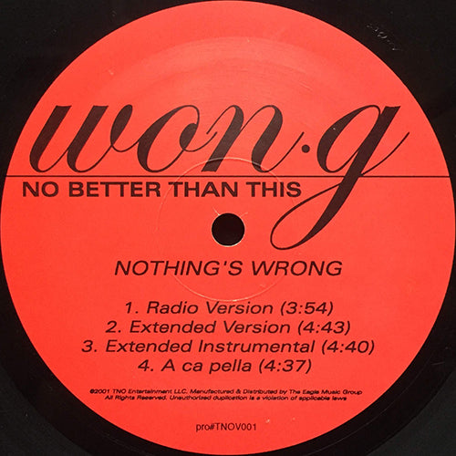 WON-G feat. DJ QUIK // NOTHING'S WRONG (4VER)