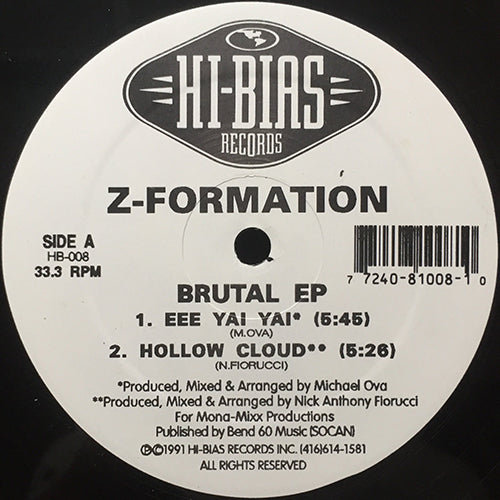 Z-FORMATION // BRUTAL (EP) inc. EEE YAI YAI / HOLLOW CLOUD / OH / FRENZY