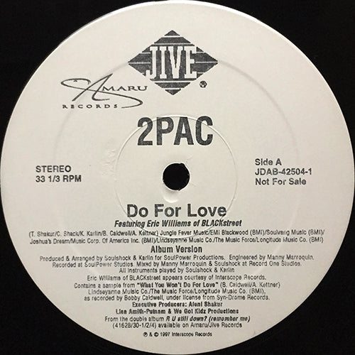 2 PAC // DO FOR LOVE (ALBUM VERSION) / (INSTRUMENTAL)