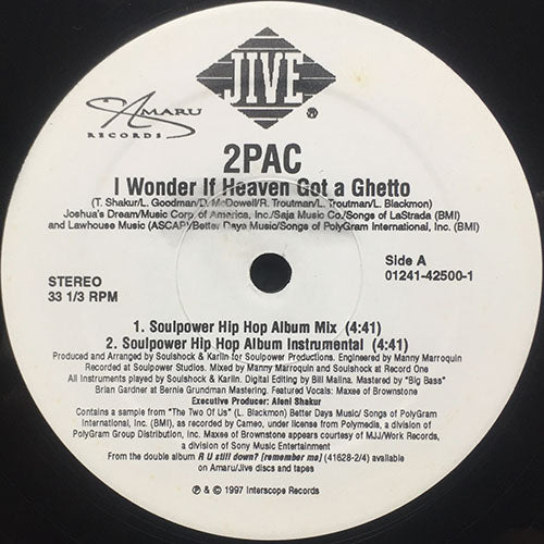 2 PAC // I WONDER IF HEAVEN GOT A GHETTO (4VER)