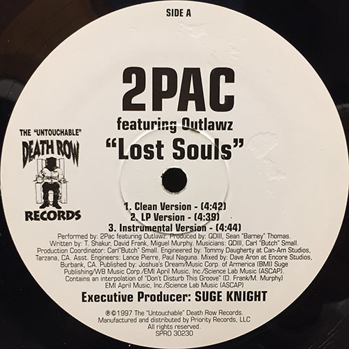 2 PAC feat. OUTLAWZ / NATE DOGG feat. DAZ DILLINGER // LOST SOULS (3VER) / THESE DAYS (3VER)