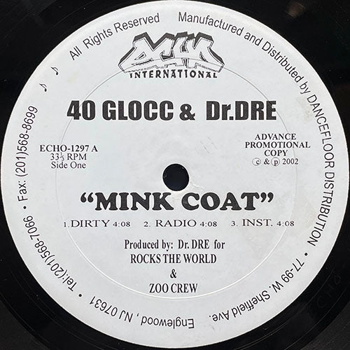 40 GLOCC // MINT COAT (3VER) / FINER THINGS (3VER)