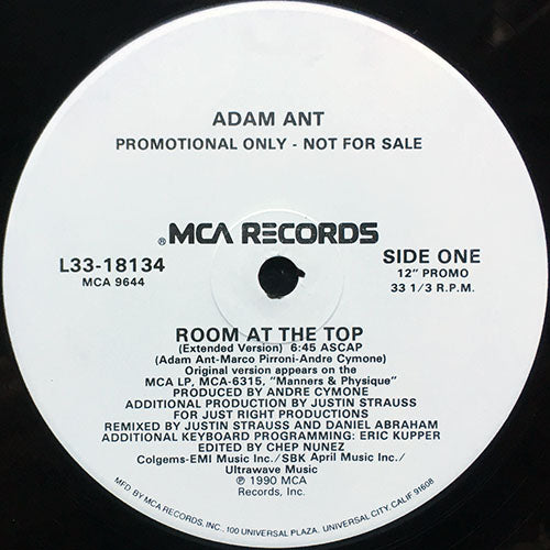 ADAM ANT // ROOM AT THE TOP (4VER)