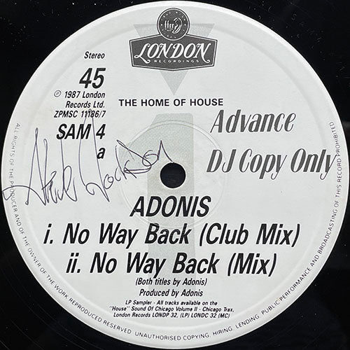 ADONIS / HERCULES / MR. FINGERS // NO WAY BACK (2VER) / 7 WAYS TO JACK / CAN YOU FEEL IT
