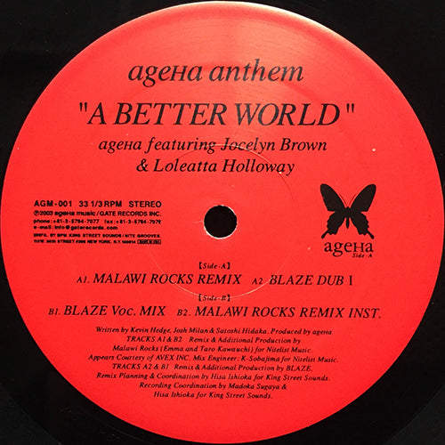 AGEHA feat. JOCELYN BROWN & LOLEATTA HOLLOWAY // A BETTER WORLD (4VER)