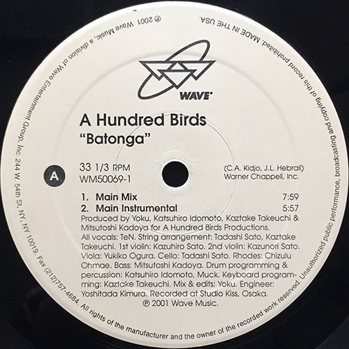 A HUNDRED BIRDS // BATONGA (4VER)