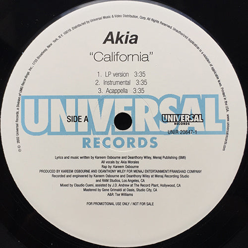 AKIA // CALIFORNIA (6VER)