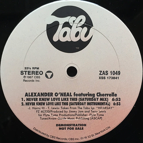 ALEXANDER O'NEAL feat. CHERRELLE // NEVER KNEW LOVE LIKE THIS (1988 REMIX) (4VER)