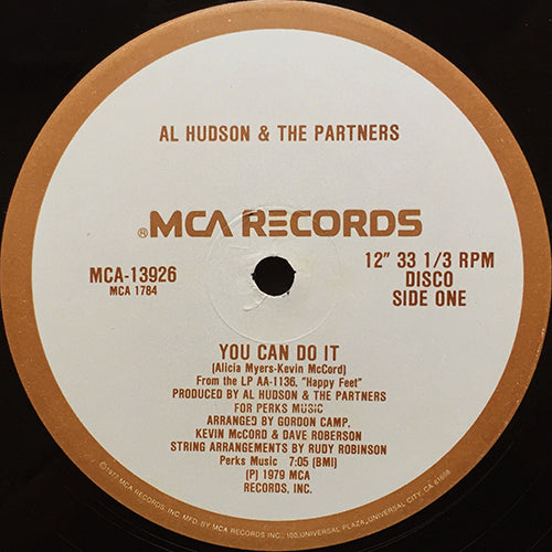 AL HUDSON & THE PARTNERS // YOU CAN DO IT (7:05) / I DON'T WANT YOU TO LEAVE ME (3:46)