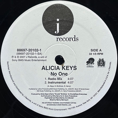ALICIA KEYS // NO ONE (REMIX & ORIGINAL) (4VER)