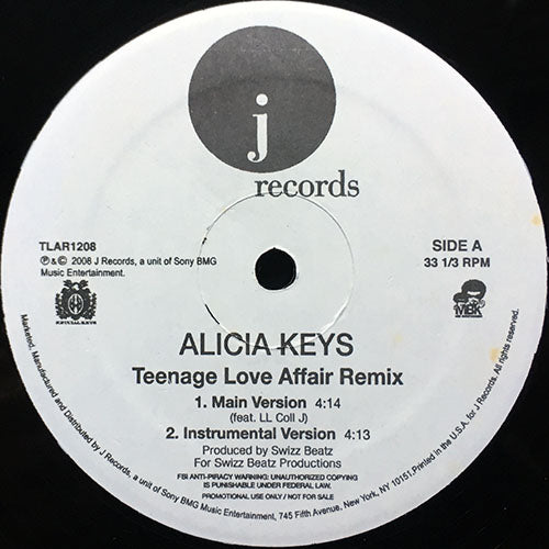 ALICIA KEYS // TEENAGE LOVE AFFAIR (REMIX) (2VER) / LIKE YOU'LL NEVER SEE ME AGAIN (2VER)