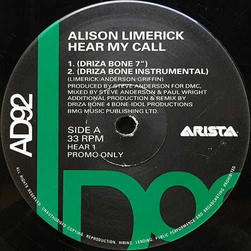 ALISON LIMERICK // HEAR MY CALL (4VER) / LET'S MAKE A MEMORY