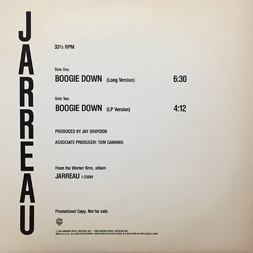 (AL) JARREAU // BOOGIE DOWN (6:30/4:12)