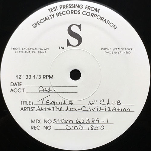 A.L.T. & THE LOST CIVILIZATION // TEQUILA (3VER) – next records japan