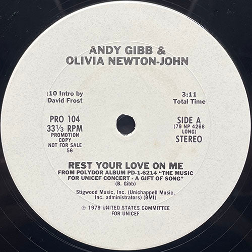 ANDY GIBB & OLIVIA NEWTON JOHN // REST YOUR LOVE ON ME (3:11/3:01)