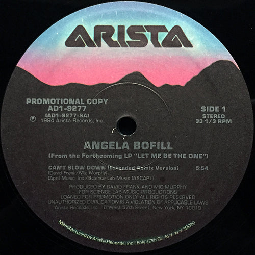ANGELA BOFILL // CAN'T SLOW DOWN (5:54) / (INSTRUMENTAL) (4:46)