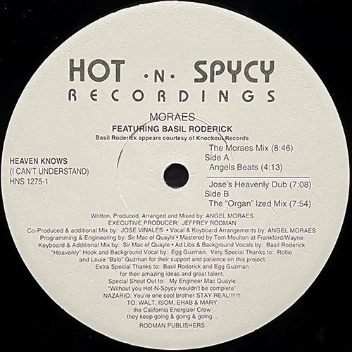 ANGEL MORAES feat. BASIL RODERICKS // HEAVEN KNOWS (I CAN'T UNDERSTAND) (4VER)
