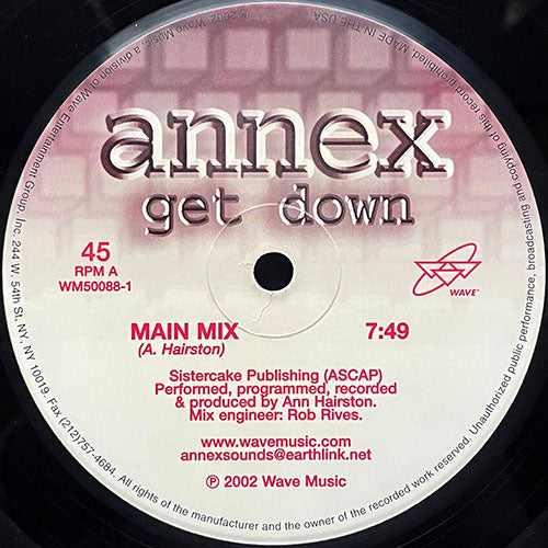ANNEX // GET DOWN (MAIN MIX) (7:49) / (DUB MIX) (7:50)