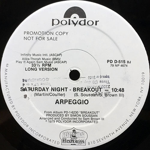 ARPEGGIO // SATURDAY NIGHT - BREAKOUT (10:48/6:57)