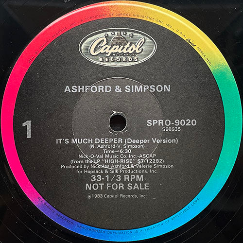 ASHFORD & SIMPSON // IT'S MUCH DEEPER (DEEPER VERSION) (6:30) / (SINGLE VERSION) (3:47)