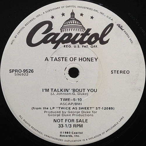 A TASTE OF HONEY // I'M TALKIN' 'BOUT YOU (5:10)