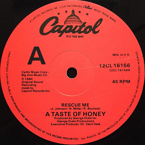 A TASTE OF HONEY // RESCUE ME / SAY THAT YOU'LL STAY / BOOGIE OOGIE OOGIE
