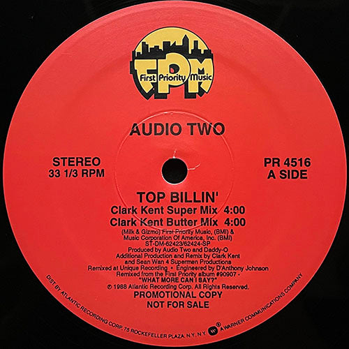 AUDIO TWO // TOP BILLIN' (CLARK KENT REMIX) (3VER)