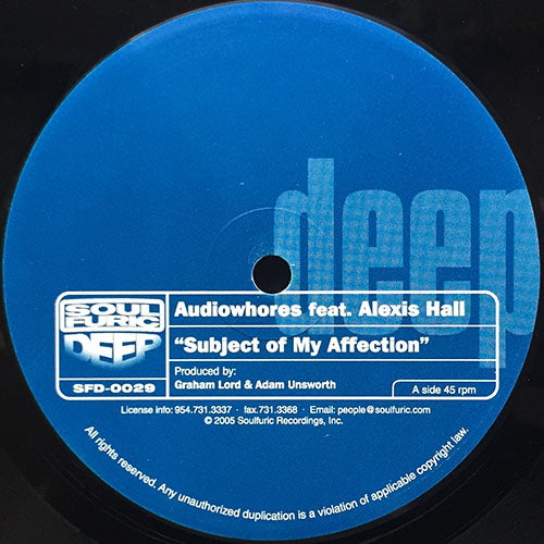 AUDIOWHORES feat. ALEXIS HALL // SUBJECT OF MY AFFECTION (2VER)