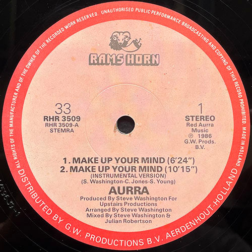 AURRA // MAKE UP YOUR MIND (6:24) / (INSTRUMENTAL VERSION) (10:15) / SUCH A FEELING (6:23) / PART 2 (7:30) / PART 3 (6:30)
