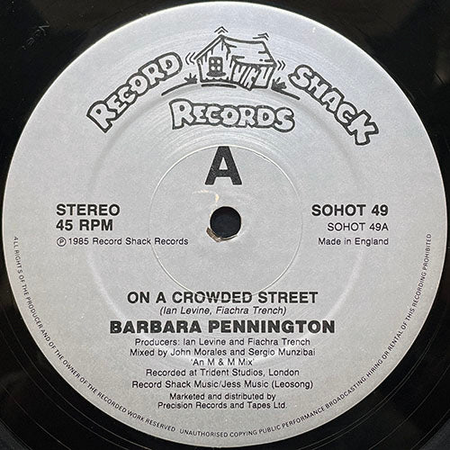 BARBARA PENNINGTON // ON A CROWDED STREET (8:54) / INSTRUMENTAL DUB (8:36)