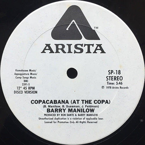 BARRY MANILOW // COPACABANA (AT THE COPA) (5:46)