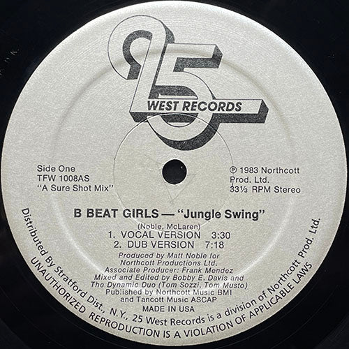 B BEAT GIRLS // JUNGLE SWING (3:30) / (DUB) (7:18) / (NASTY JUNGLE SCRATCH VERSION (16:38)