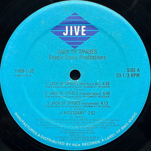 BOOGIE DOWN PRODUCTIONS // JACK OF SPADES (3VER) / I'M STILL #1 (3VER) / NECESSARY
