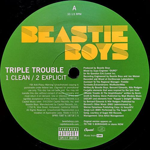 BEASTIE BOYS // TRIPLE TROUBLE (4VER)