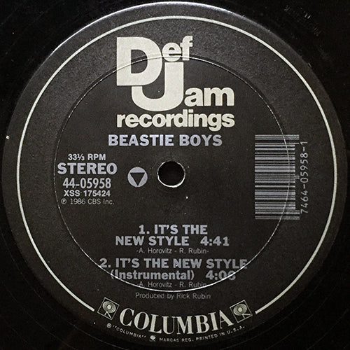 BEASTIE BOYS // IT'S THE NEW STYLE (4:41) / PAUL REVERE (3VER)