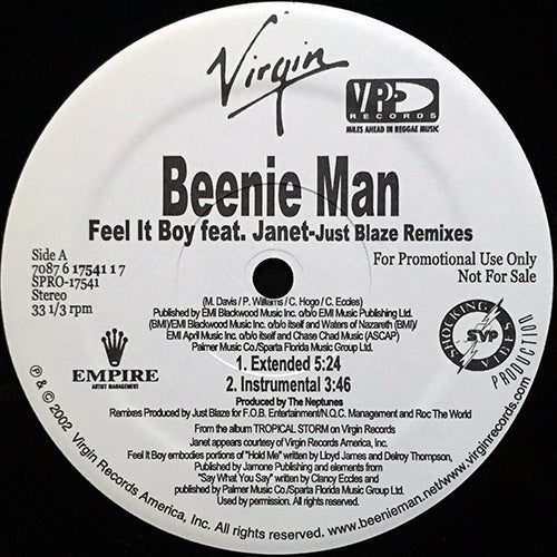 BEENIE MAN feat. JANET // FEEL IT BOY (JUST BLAZE & JOINT CUSTODY REMIX) (4VER)