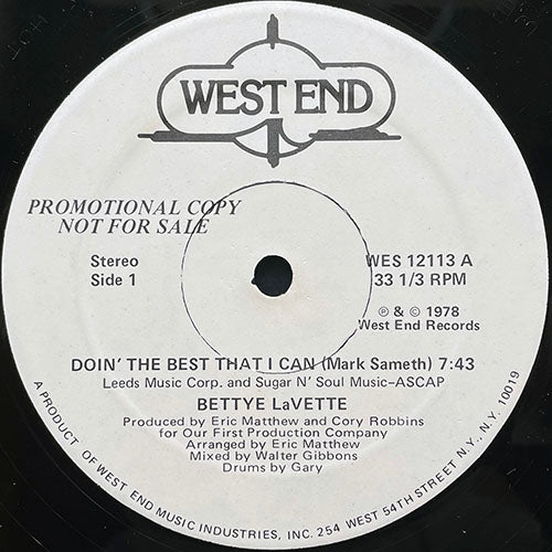 BETTYE LaVETTE // DOIN' THE BEST THAT I CAN (7:43/3:10)