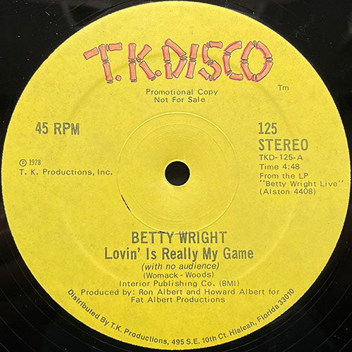 BETTY WRIGHT // LOVIN' IS REALLY MY GAME (5:18/4:48)